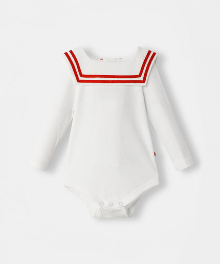 Nautical Magnetic Bodysuit - White - Atlas & Maya