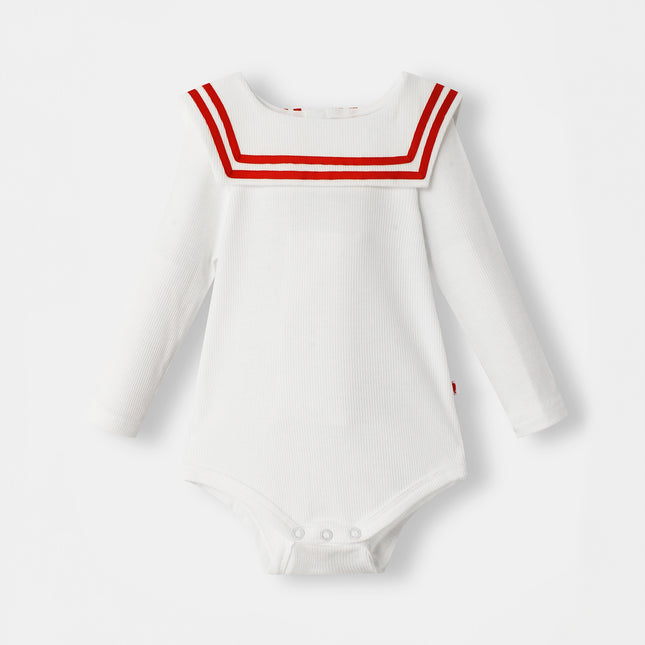Nautical Magnetic Bodysuit - White - Atlas & Maya