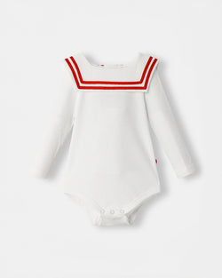 Nautical Magnetic Bodysuit - White - Atlas & Maya