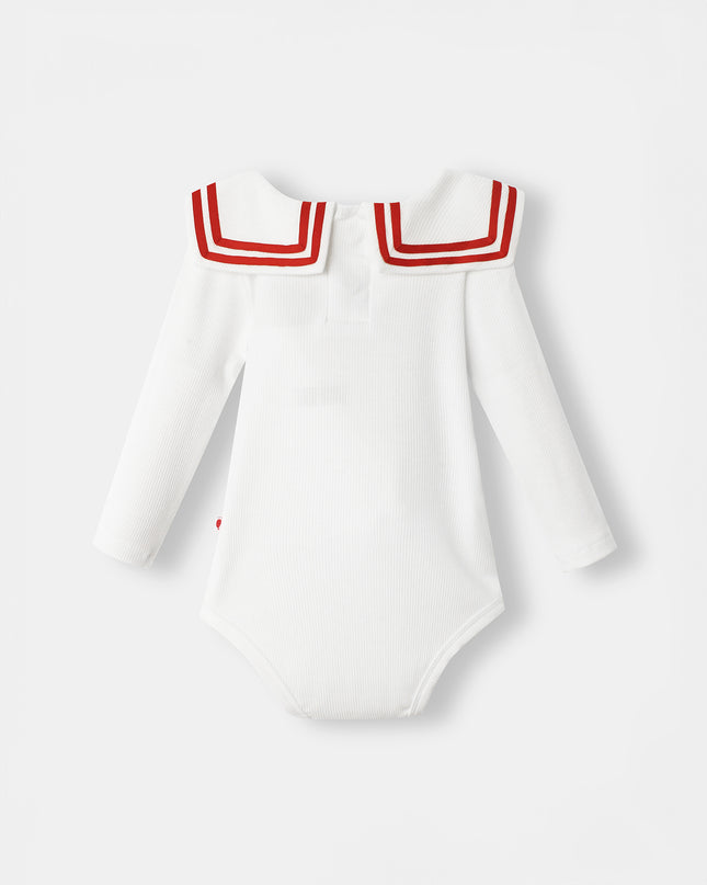 Nautical Magnetic Bodysuit - White - Atlas & Maya