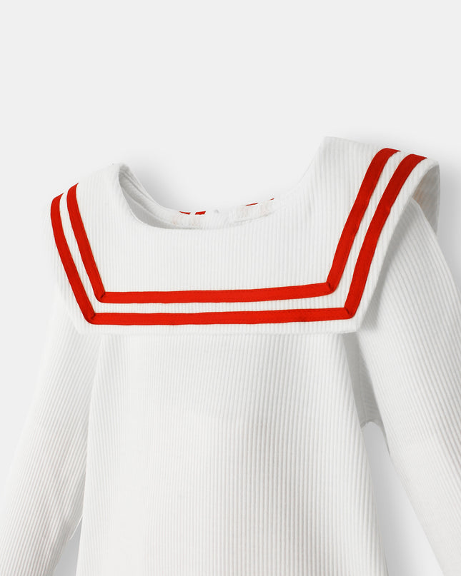 Nautical Magnetic Bodysuit - White - Atlas & Maya