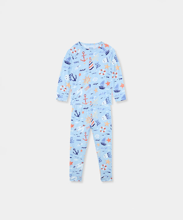 Nighty Night Pajama (2-10 Years) - Anchor Away - Atlas & Maya  Nighty Night Pajama (2-10 Years) - Anchor Away Bamboo Pajama