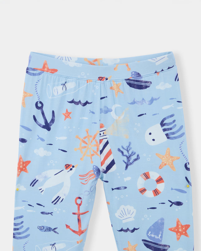 Nighty Night Pajama (2-10 Years) - Anchor Away - Atlas & Maya  Nighty Night Pajama (2-10 Years) - Anchor Away Bamboo Pajama