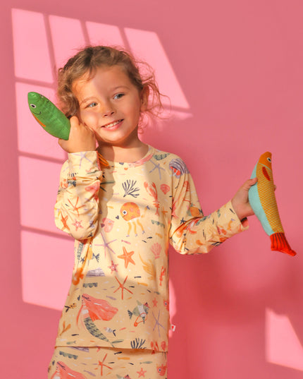 Nighty Night Pajama (2-10 Years) - Mermaid Love - Atlas & Maya  Nighty Night Pajama (2-10 Years) - Mermaid Love Bamboo Pajama