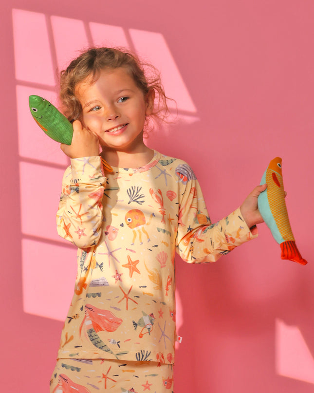 Nighty Night Pajama (2-10 Years) - Mermaid Love - Atlas & Maya  Nighty Night Pajama (2-10 Years) - Mermaid Love Bamboo Pajama