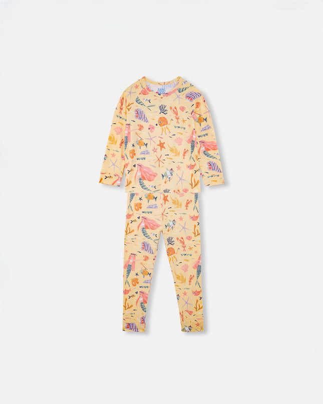 Nighty Night Pajama (2-10 Years) - Mermaid Love - Atlas & Maya  Nighty Night Pajama (2-10 Years) - Mermaid Love Bamboo Pajama