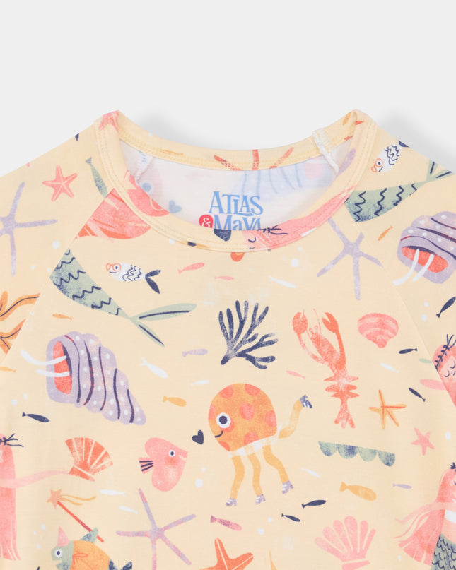 Nighty Night Pajama (2-10 Years) - Mermaid Love - Atlas & Maya  Nighty Night Pajama (2-10 Years) - Mermaid Love Bamboo Pajama