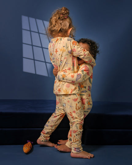 Nighty Night Pajama (2-10 Years) - Mermaid Love - Atlas & Maya  Nighty Night Pajama (2-10 Years) - Mermaid Love Bamboo Pajama