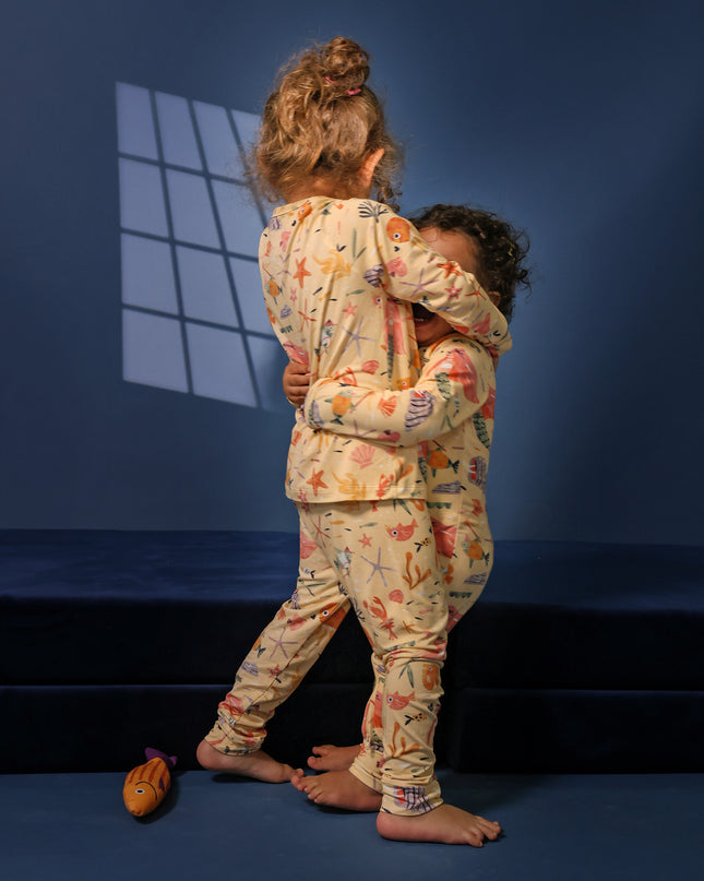 Nighty Night Pajama (2-10 Years) - Mermaid Love - Atlas & Maya  Nighty Night Pajama (2-10 Years) - Mermaid Love Bamboo Pajama
