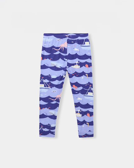 Nighty Night Pajama (2-10 Years) - Ocean Snuggles - Atlas & Maya  Nighty Night Pajama (2-10 Years) - Ocean Snuggles Bamboo Pajama
