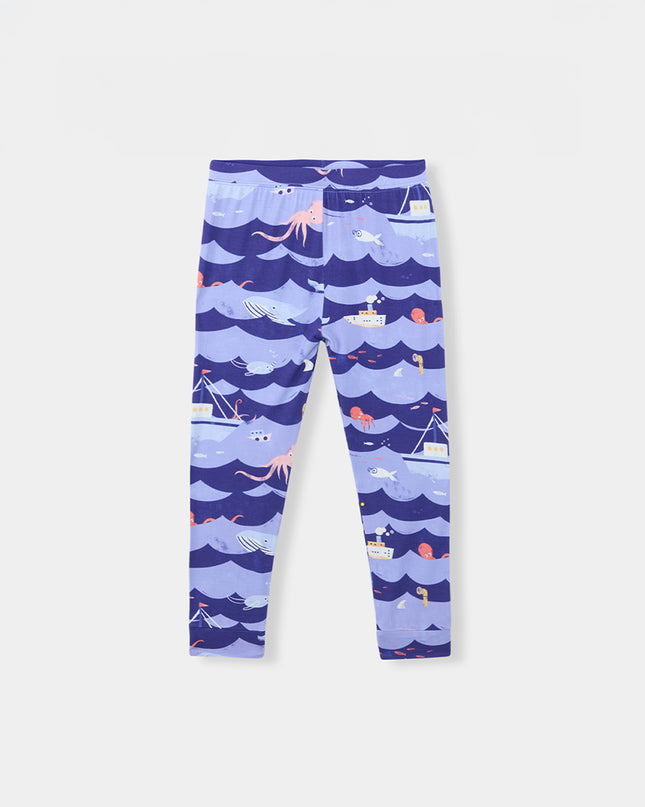 Nighty Night Pajama (2-10 Years) - Ocean Snuggles - Atlas & Maya  Nighty Night Pajama (2-10 Years) - Ocean Snuggles Bamboo Pajama