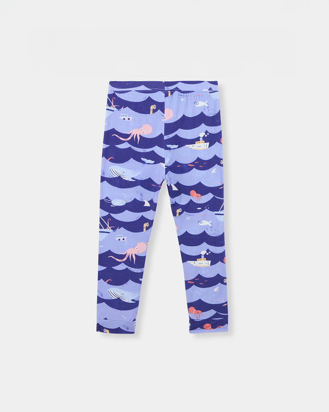 Nighty Night Pajama (2-10 Years) - Ocean Snuggles - Atlas & Maya  Nighty Night Pajama (2-10 Years) - Ocean Snuggles Bamboo Pajama