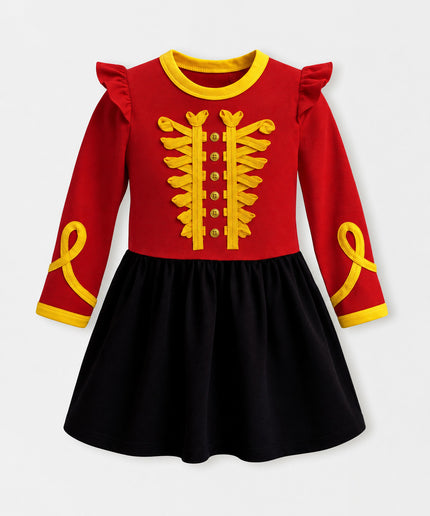 Girls’ TENCEL™ Christmas Dress in Nutcracker