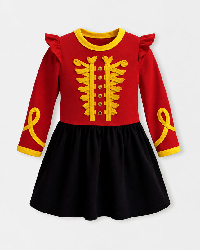 Girls’ TENCEL™ Christmas Dress in Nutcracker