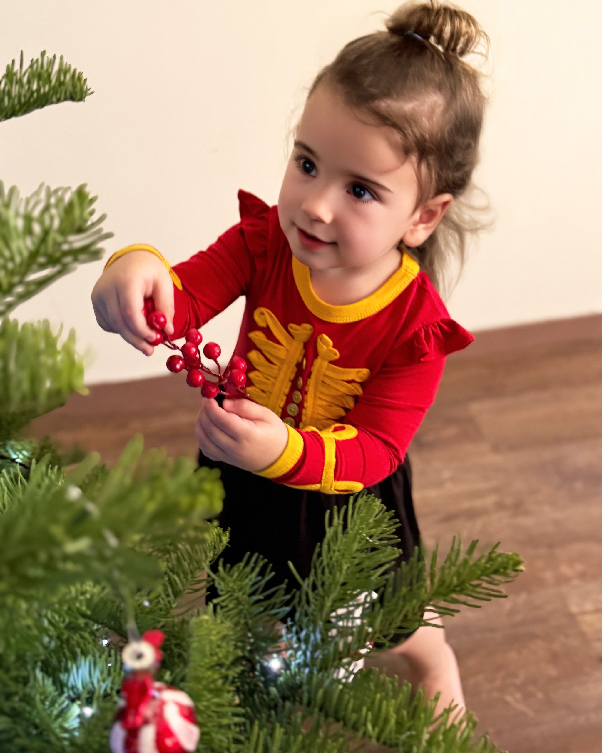 Nutcracker Baby Dress | Festive TENCEL Lyocell Holiday Outfit | Atlas & Maya Nutcracker Baby Dress | Festive TENCEL Lyocell Holiday Outfit | Atlas & Maya