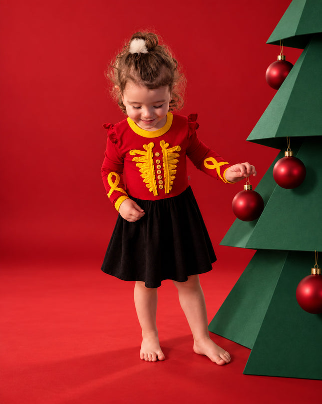 Girls’ TENCEL™ Christmas Dress in Nutcracker