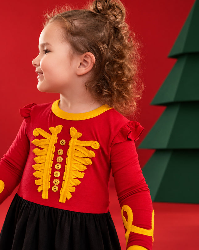 Girls’ TENCEL™ Christmas Dress in Nutcracker