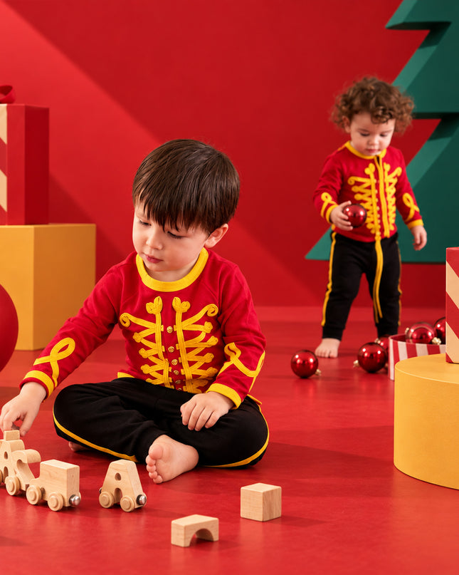 Kids’ TENCEL™ Christmas Jogger Set in Nutcracker