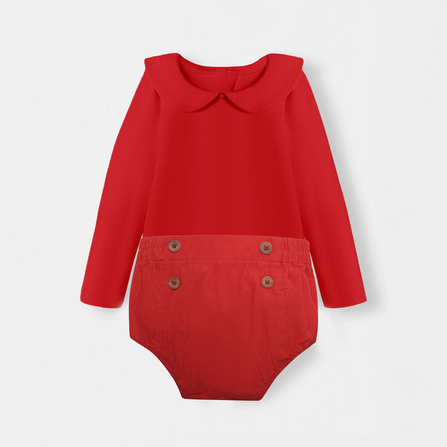 Peter Pan Bodysuit + Sailor Short - Red