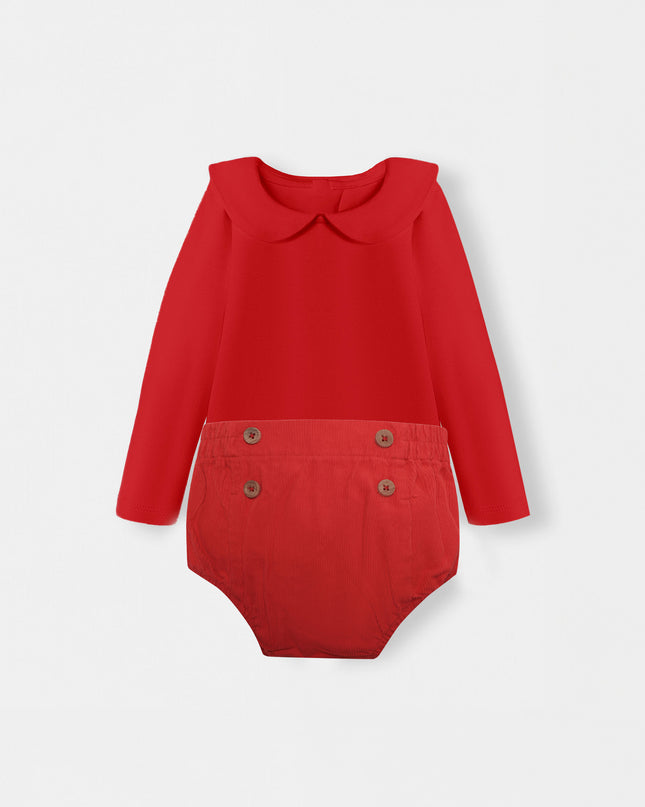 Peter Pan Bodysuit + Sailor Short - Red