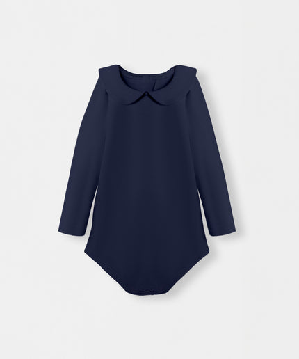 Peter Pan Bodysuit + Sailor Short - Navy - Atlas & Maya  Peter Pan Bodysuit + Sailor Short - Navy Bamboo Set