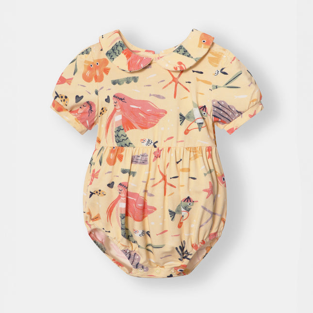 Peter Pan Bubble Magnetic Romper - Mermaid Love - Atlas & Maya