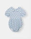 Peter Pan Bubble Magnetic Romper - Sky Blue Plaid