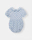 Peter Pan Bubble Magnetic Romper - Sky Blue Plaid