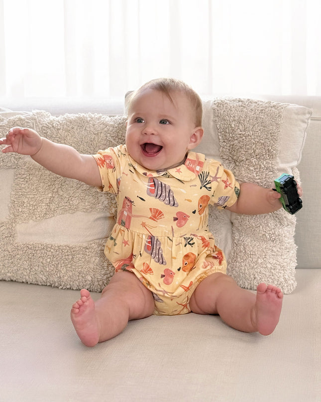 Peter Pan Bubble Magnetic Romper - Mermaid Love