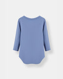 Pocket Long Sleeve Magnetic Bodysuit - Frost Blue - Atlas & Maya