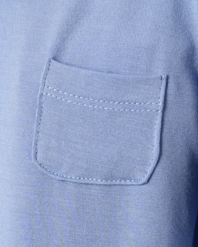 Pocket Long Sleeve Magnetic Bodysuit - Frost Blue - Atlas & Maya