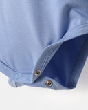 Pocket Long Sleeve Magnetic Bodysuit - Frost Blue - Atlas & Maya