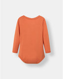 Pocket Long Sleeve Magnetic Bodysuit - Orange - Atlas & Maya