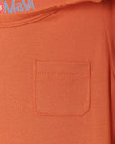 Pocket Long Sleeve Magnetic Bodysuit - Orange - Atlas & Maya