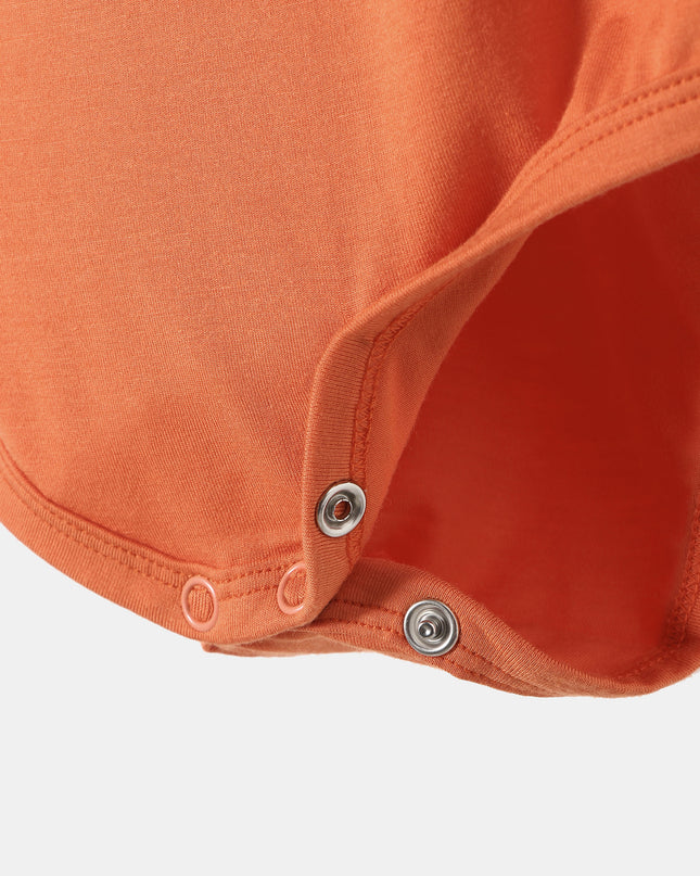 Pocket Long Sleeve Magnetic Bodysuit - Orange - Atlas & Maya