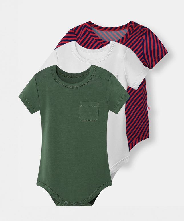 Pocket Short Sleeve 3-Pack - Atlas & Maya  Pocket Short Sleeve 3-Pack Bamboo Bodysuit