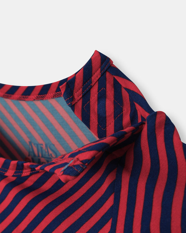 Pocket Short Sleeve Magnetic Bodysuit - Betta Stripes - Atlas & Maya