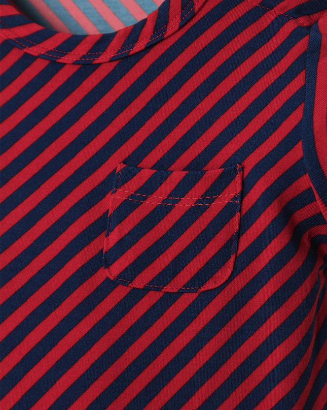 Pocket Short Sleeve Magnetic Bodysuit - Betta Stripes - Atlas & Maya