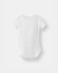 Pocket Short Sleeve Magnetic Bodysuit - White