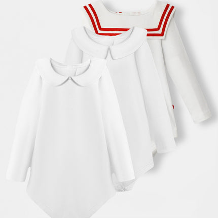Iconic White Bodysuit Trio - Boys