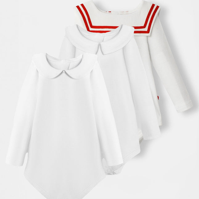 Iconic White Bodysuit Trio - Boys