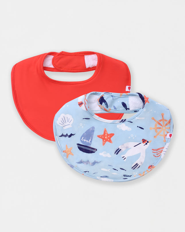Round Magnetic Bib - Anchor Away (2-piece set)