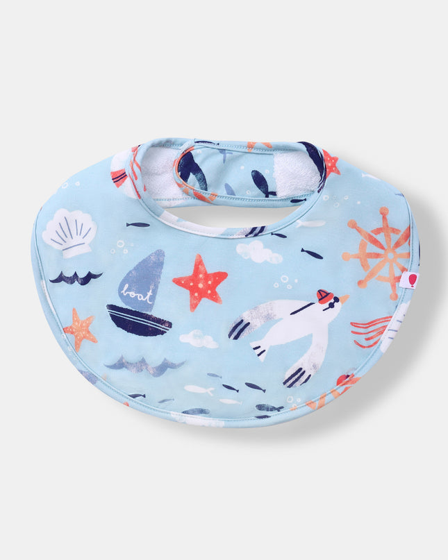 Round Magnetic Bib - Anchor Away (2-piece set)