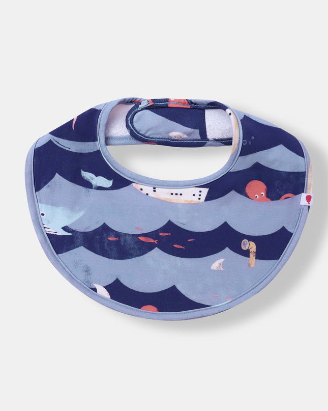 Round Magnetic Bib - Ocean Snuggles (2-piece set)