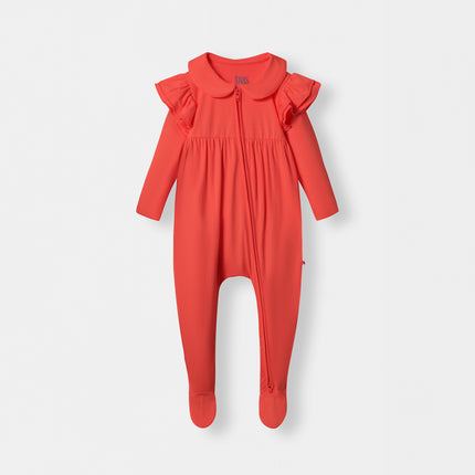 Ruffle Truffle Playsuit - Coral - Atlas & Maya