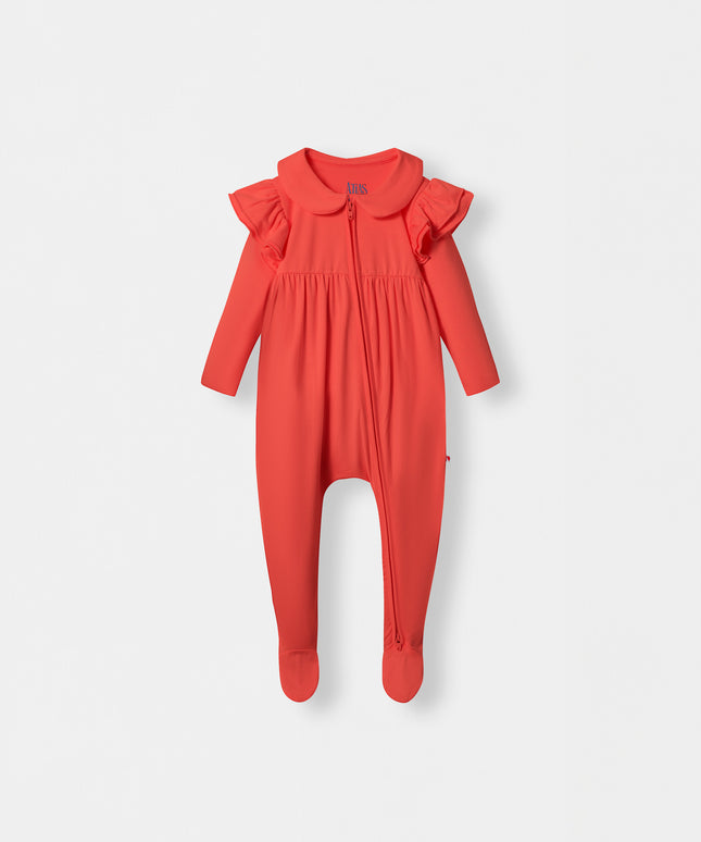 Ruffle Truffle Playsuit - Coral - Atlas & Maya