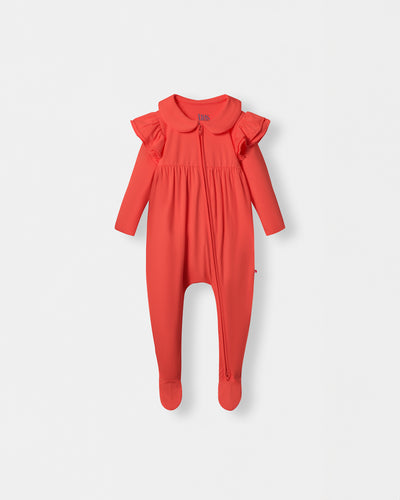 Ruffle Truffle Playsuit - Coral - Atlas & Maya