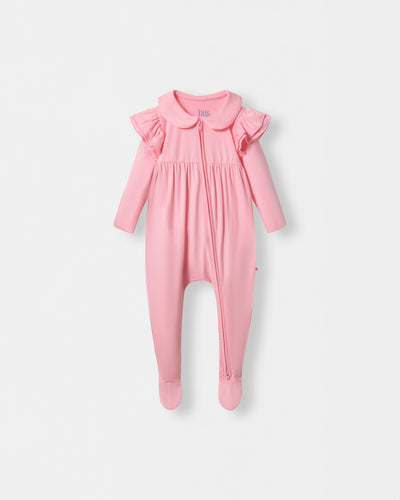 Ruffle Truffle Playsuit - Flamingo Pink - Atlas & Maya
