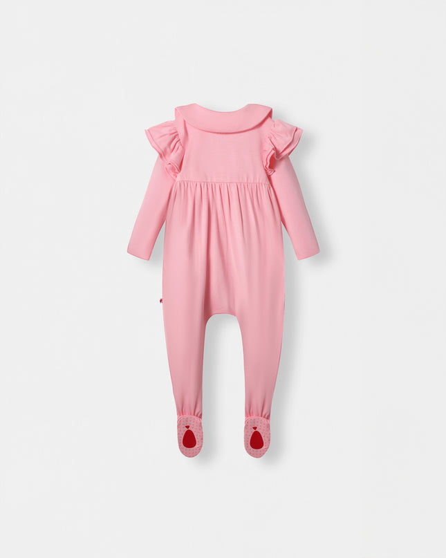 Ruffle Truffle Playsuit - Flamingo Pink - Atlas & Maya