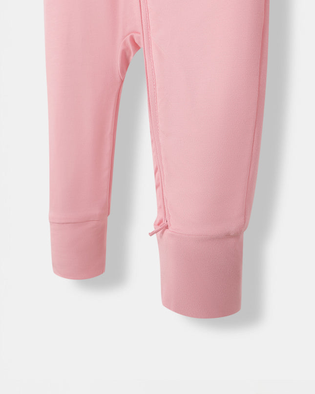 Ruffle Truffle Playsuit - Flamingo Pink (Footless)